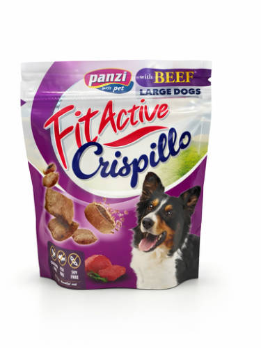FitActive Crispillo Snack LARGE - Jutalomfalat (marhás) kutyák részére (180g)