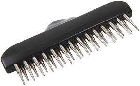 Trixie Long Hair Groomer - lókefe, két soros (türkizkék,fekete) kutyák részére (10x15cm)