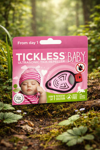 Tickless Baby - Vegyszermentes kullancsriasztó gyermekeknek - pink