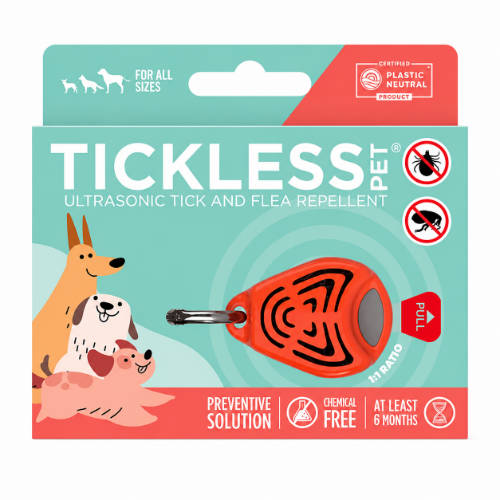 Tickless Pet – ultrahangos kullancs- és bolhariasztó készülék - narancs