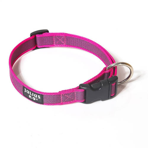 Julius K-9 Color&Gray nyakörv (25mm/39-65cm) pink-szürke