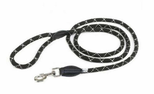 JK9 IDC Retriverpóráz, 12mm*1,2m, kerek, fekete-fluoreszkáló