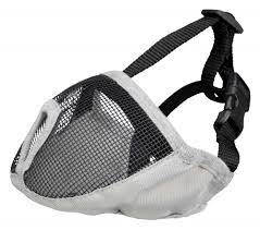 Trixe Muzzle for short-nosed breeds - szájkosár (szürke) rövid orrú kutyák részére (M) 40cm