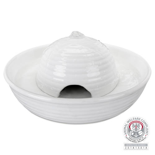 Trixie Drinking Fountain Vital Flow - vízforgatós itató (kerámia, szürke) 0,8 l/ø24×10cm