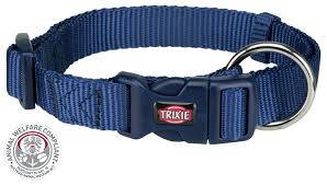 KT24: Trixie prémium - nyakörv - indigókék - (S-M) 30-34cm/15mm