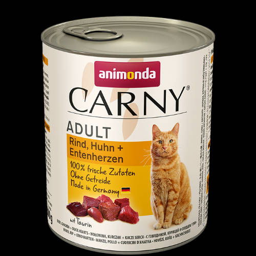 Animonda Carny Adult (marha,csirke,kacsaszív) konzerv - Felnőtt macskák részére (800g)