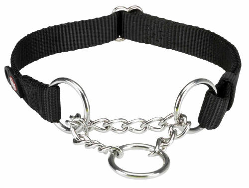 Trixie Premium Stop the Pull - félfojtó nyakörv - fekete - (S-M) 30-40cm/15mm