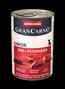 Animonda GranCarno Junior (marha,pulykaszív) konzerv - Kölyök kutyák részére (400g)