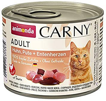 Animonda Carny Adult (csirke,pulyka,kacsaszív) konzerv - Felnőtt macskák részére (200g)
