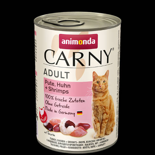 Animonda Carny Adult (csirke,pulyka,garnélarák) konzerv - Felnőtt macskák részére (400g)