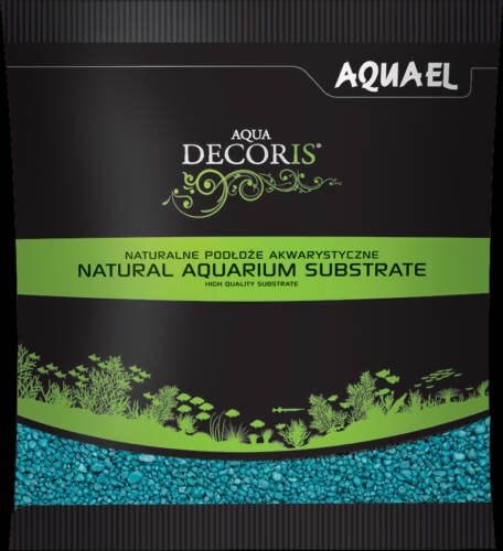 AquaEl Decoris Turquise - Akvárium dekorkavics (tűrkiz) 2-3mm (1kg)
