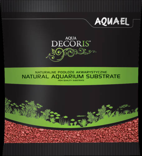 AquaEl Decoris Red - Akvárium dekorkavics (piros) 2-3mm (1kg)