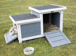 Trixie Small Animal Home - faház (szürke,fehér) nyulak részére  (70x43x45cm)