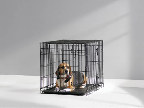 SAVIC Dog Cottage - ketrec (fekete) kutyák részére (91x57x62cm)