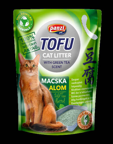Panzi Tofu - növényi alapú, zöld tea illatú  macskaalom (2,5kg)