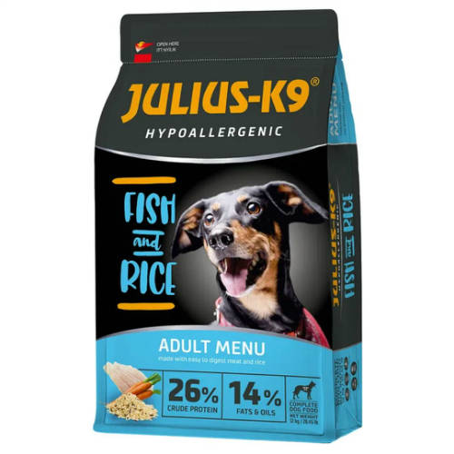 JULIUS-K9 ADULT HYPOALLERGENIC Fish&Rice (hal&rizs) száraztáp 12kg