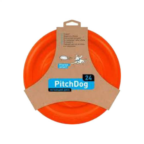 PitchDog Lightweight And Flexible Flying Disk For Dogs - játék (frizbi, narancssárga) kutyák részére (Ø24cm)