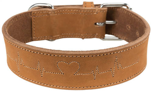 Trixie Leather Rustic - bőr nyakörv - barna (L-XL) 55-65cm/40mm