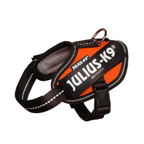 Julius-K9 IDC Powair - hám (narancs szín,felirat) kutyák részére (2XS)