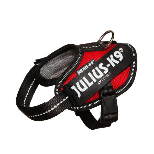 Julius-K9 IDC Powair - hám (piros,felirat) kutyák részére (2XS)