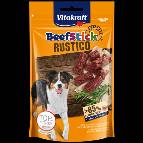 Vitakraft BeefStick Rustico - jutalomfalat (marha,szalámi) kistestű kutyák részére (55g)