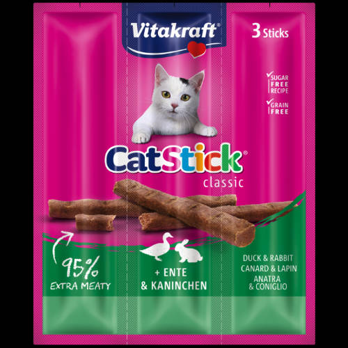 Vitakraft Cat Stick Mini - jutalomfalat (nyúl,kacsa) macskák részére (3x6g)