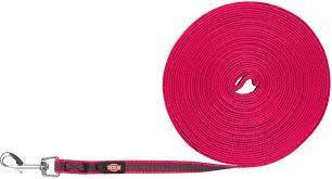 KT24: Trixie Tracking Leash, rubberized - nyomkövető póráz (pink) kiképzéshez (S-M) 15m/15mm