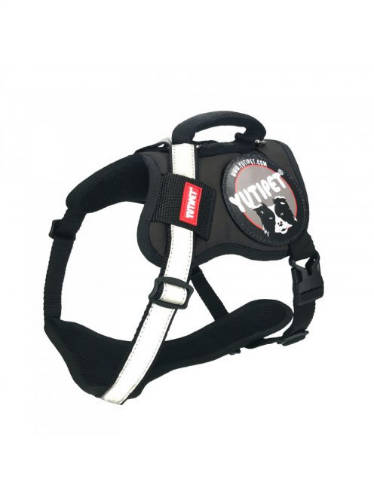 KT. Yutipet Safety Harness (M2) - hám (biztonági, fekete) kutyák részére (60-75cm/25mm) max:30kg