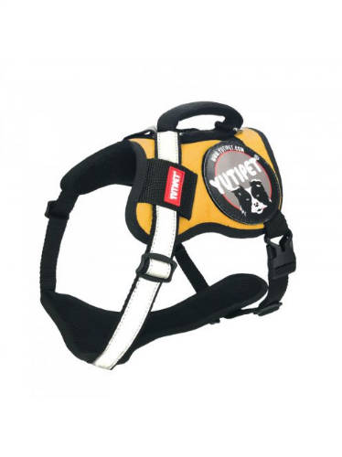 KT. Yutipet Safety Harness (M2) - hám (biztonági, sárga) kutyák részére (60-75cm/25mm) max:30kg