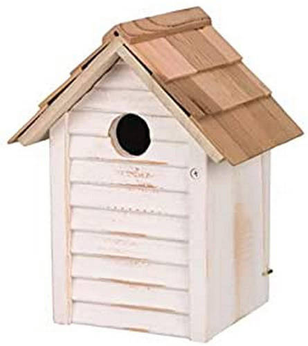 KT26.Trixie Nesting Box - fészkelő odú (fehér) vadmadarak részére (Ø3.3cm) 15X24X15cm