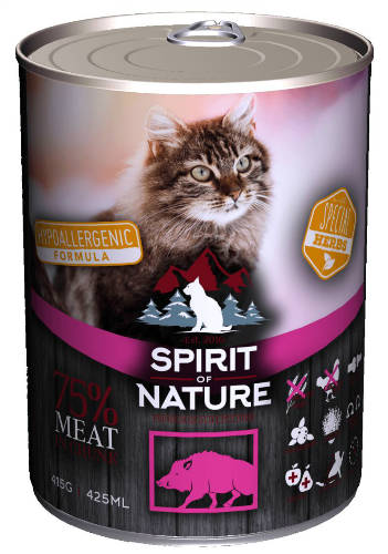 Spirit of Nature Hypoallergenic CAT (Wildboar/Vaddisznó) 415g