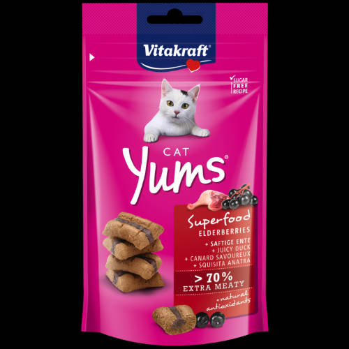 Vitakraft Cat Yums Snack - puha jutalomfalat (kacsával) macskák részére (40g)