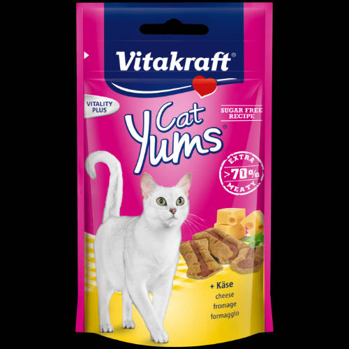 Vitakraft Cat Yums Snack - puha jutalomfalat (sajttal) macskák részére (40g)