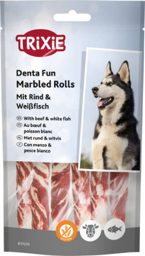 Trixie Marbled Beef Chewing Rolls - jutalomfalat (marhabőr,marhahús,hal) 3db/140g