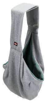 Trixie Junior Front Carrier Soft - szállítótáska (szürke/menta) kutyák részére (22x20x60cm)