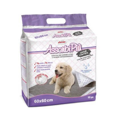 AssorbiPiu Hygiene Pad Nappy - Helyhez szoktató - kutyapelenka (aktív szénnel) 60x60cm (10db)