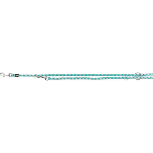 KT24: Trixie Cavo Reflect Adjustable Leash - fényvisszaverő,fonott póráz - óceánkék - (S-M) Ø12mm/2m