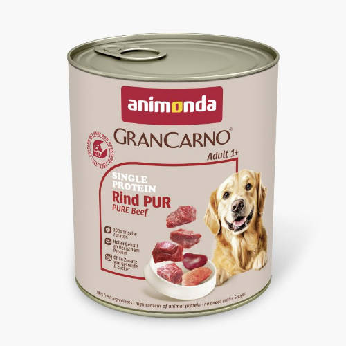 Animonda GranCarno Adult (single protein) konzerv - Felnőtt kutyák részére, marhahússal (800g)