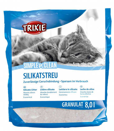 Trixie Simple'n'Clean Silicate Litter - szilikon alom (8l)