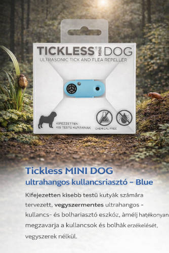 Tickless MINI DOG - ultrahangos kullancs- és bolhariasztó készülék - Blue