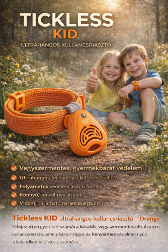 Tickless Kid - Vegyszermentes kullancsriasztó gyermekeknek - narancs
