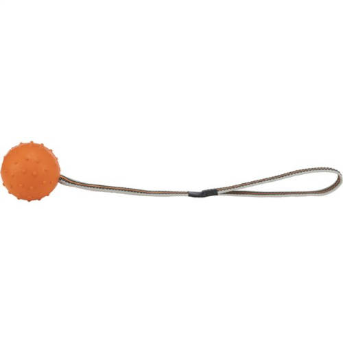 Trixie Sporting Ball on a Strap - natúr gumi játék (labda) kutyák részére (Ø6x35cm)