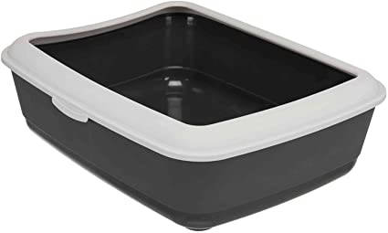 Trixie Litter Tray - peremes macska wc (sötét szürke/fehér) macskák részére (37x15x47cm)