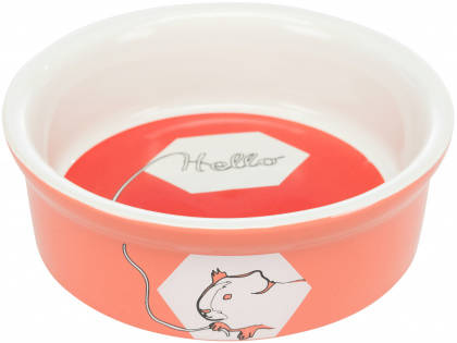 Trixie Ceramic Bowl - kerámia tál (mintás, többféle színben) tengerimalacok részére (240ml /Ø11cm)