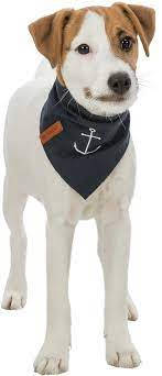 KT24: Trixie Be Nordic neckerchief - kendős nyakörv (sötétkék, mintával) kutyák részére (S) 30cm