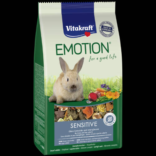 Vitakraft Emotion Sensitive All Ages Rabbit - Teljes értékű eledel (gabonamentes) törpenyulak részére (600g)
