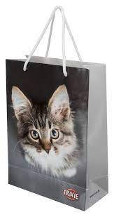 KT24:Trixie Junior Paper Bag - papírtáska (macska motívummal) 23x31x10cm