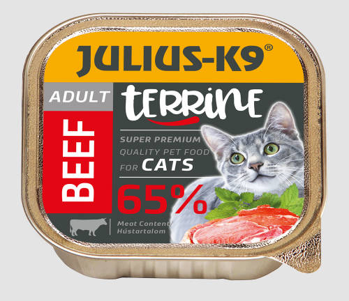 Julius-K9 Cat Terrine Adult Beef - nedveseledel (marha) felnőtt macskák részére (100g)