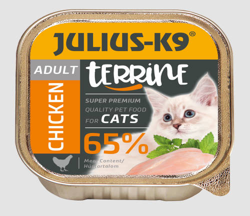Julius-K9 Cat Terrine Adult Chicken - nedveseledel (csirke) felnőtt macskák részére (100g)