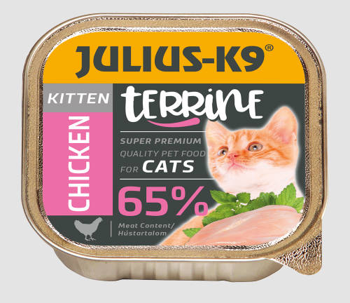 Julius-K9 Cat Terrine Kitten Chicken - nedveseledel (csirke) kölyök macskák részére (100g)
